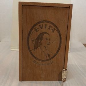 Evita handmade Spanish cedar cigar box